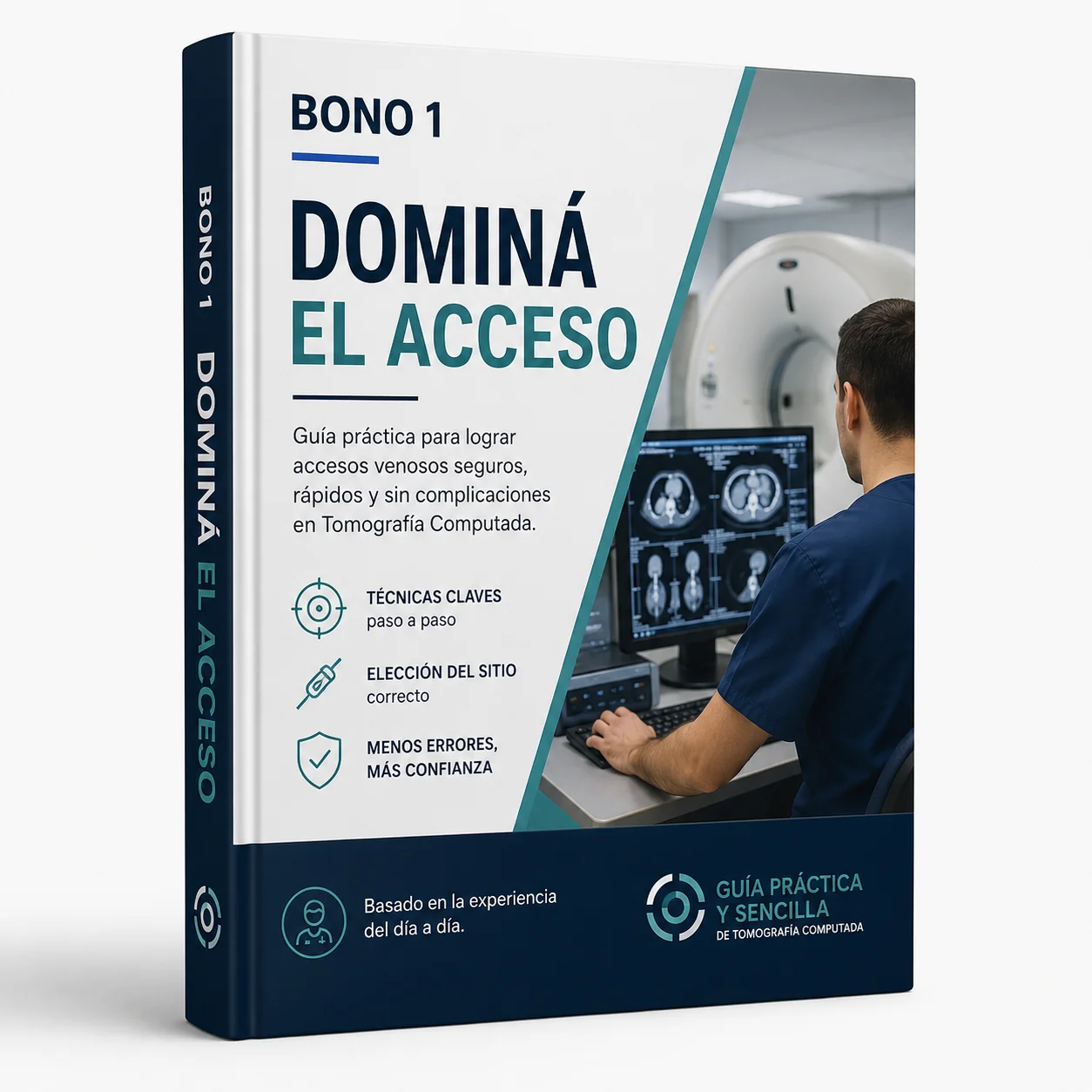 Portada del Bono 1: Dominá el Acceso, guía de accesos venosos en tomografía